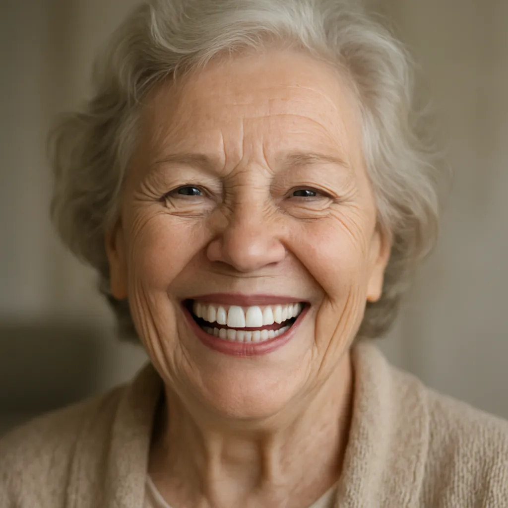 old woman smile